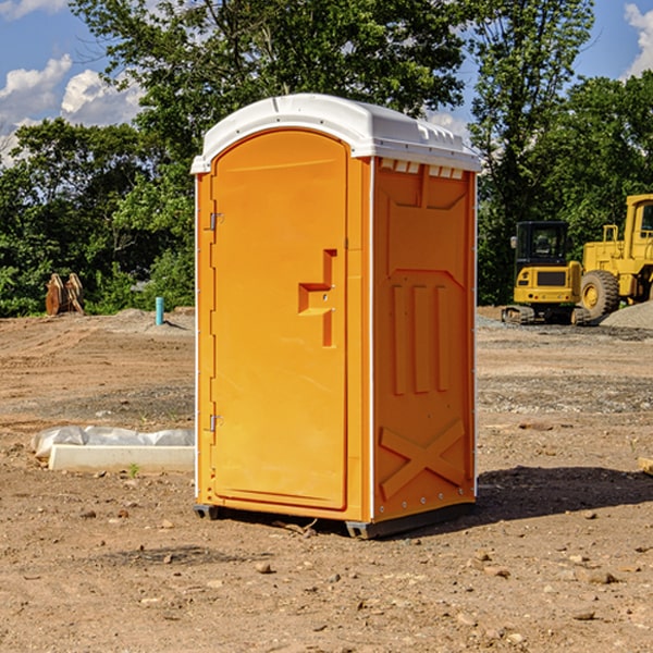 how often are the portable restrooms cleaned and serviced during a rental period in Westhope ND